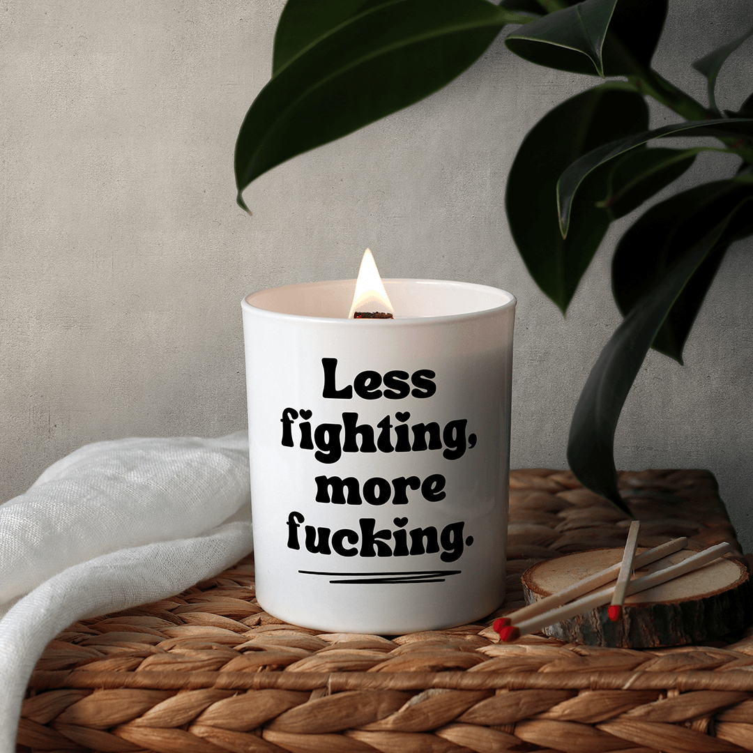 KDH Duftkerze | Less fighting, more fucking.