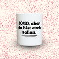 Duftkerze „10/10, aber du bist auch schön.“ von Kerzen der Herzen, Sojawachs im Glas