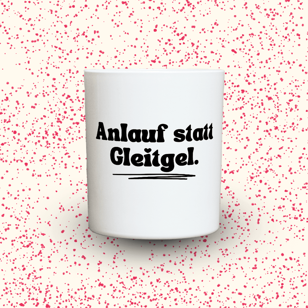 Kerzen der Herzen | Lustige Duftkerze mit Spruch | Anlauf statt gleitgel - Kerze Kerzen der Herzen | Lustige Duftkerze mit Spruch | Anlauf statt gleitgel - Kerze