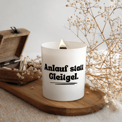 Duftkerze „Anlauf statt Gleitgel.“ von Kerzen der Herzen – Bild 2