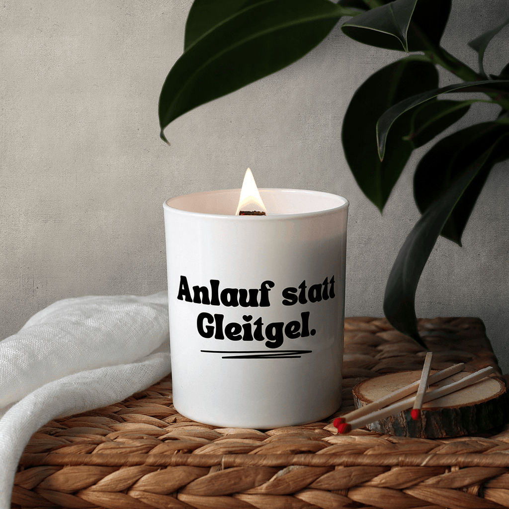 Kerzen der Herzen | Lustige Duftkerze mit Spruch | Anlauf statt gleitgel - Kerze Kerzen der Herzen | Lustige Duftkerze mit Spruch | Anlauf statt gleitgel - Kerze