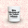 Duftkerze „Bitte kein Koks auf der Toilette nehmen.“ von Kerzen der Herzen, Sojawachs im Glas