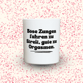 Duftkerze „Böse Zungen führen zu Streit, gute zu Orgasmen.“ von Kerzen der Herzen, Sojawachs im Glas
