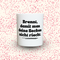 Duftkerze „Brennt, damit man deine Socken nicht riecht.“ von Kerzen der Herzen, Sojawachs im Glas