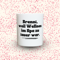 Duftkerze „Brennt, weil Wellness im Spa zu teuer war.“ von Kerzen der Herzen, Sojawachs im Glas