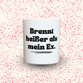 Duftkerze „Brennt heißer als mein Ex.“ von Kerzen der Herzen, Sojawachs im Glas