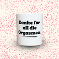 Duftkerze „Danke für all die Orgasmen.“ von Kerzen der Herzen, Sojawachs im Glas