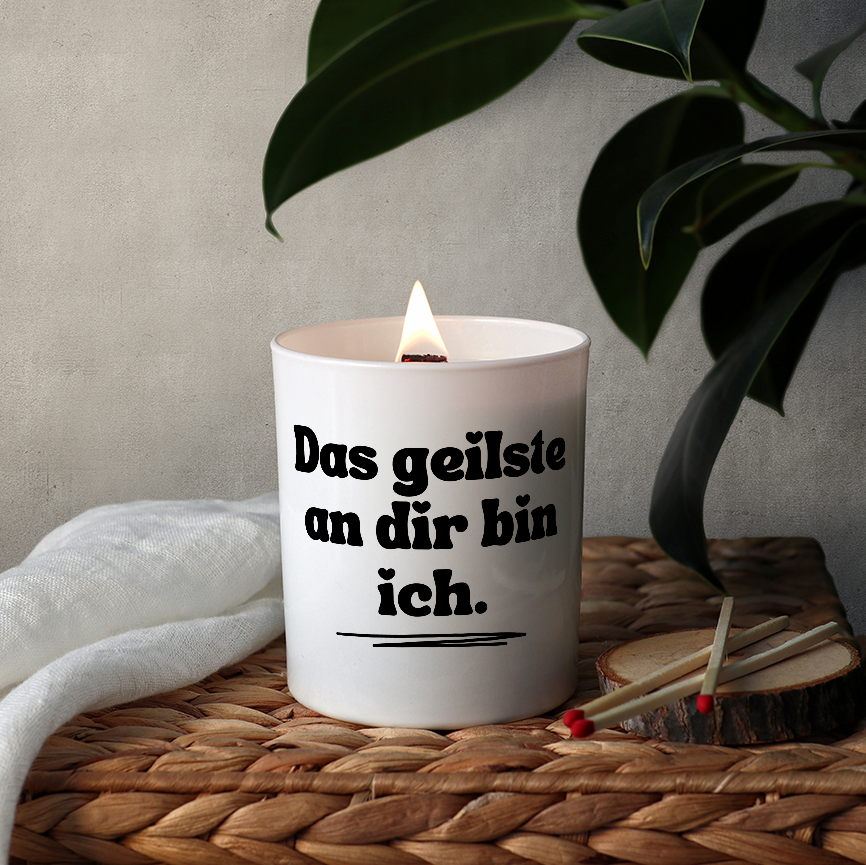 Duftkerze „Das geilste an dir bin ich.“ von Kerzen der Herzen – Bild 3