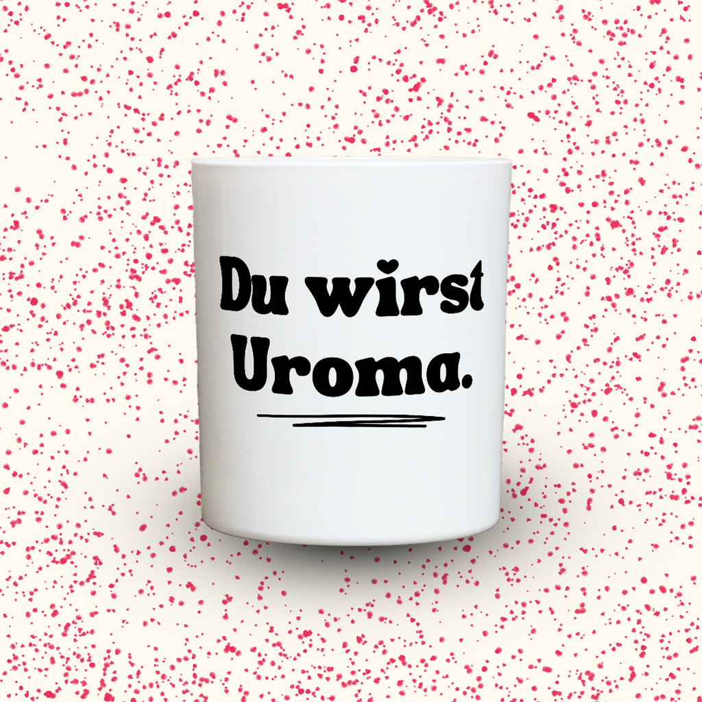 Duftkerze „Du wirst Uroma.“ von Kerzen der Herzen, Sojawachs im Glas