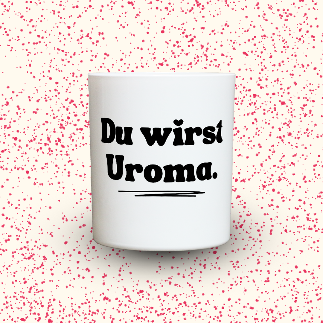 Duftkerze „Du wirst Uroma.“ von Kerzen der Herzen, Sojawachs im Glas