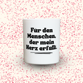Duftkerze „Für den Menschen, der mein Herz erfüllt.“ von Kerzen der Herzen, Sojawachs im Glas