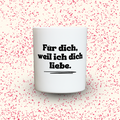 Duftkerze „Für dich, weil ich dich liebe.“ von Kerzen der Herzen, Sojawachs im Glas