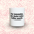 Duftkerze „Für jemanden, der mein Leben heller macht.“ von Kerzen der Herzen, Sojawachs im Glas