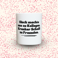 Duftkerze „Glück machte uns zu Kollegen. Kranker Scheiß zu Freunden.“ von Kerzen der Herzen, Sojawachs im Glas