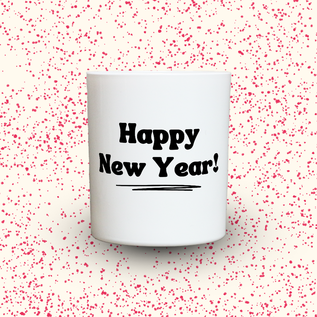 Duftkerze „Happy New Year!“ von Kerzen der Herzen, Sojawachs im Glas