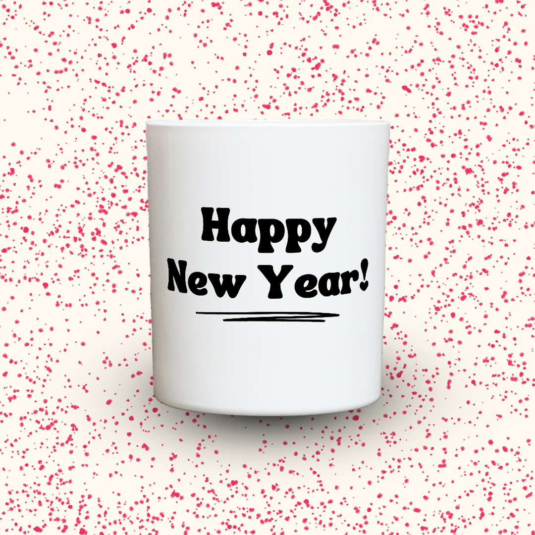 Duftkerze „Happy New Year!“ von Kerzen der Herzen, Sojawachs im Glas