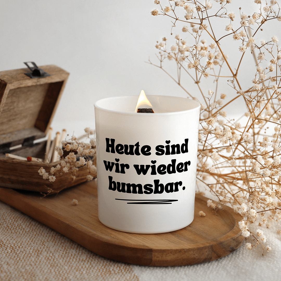 KDH  Duftkerze | Heute sind wir wieder bumsbar.
