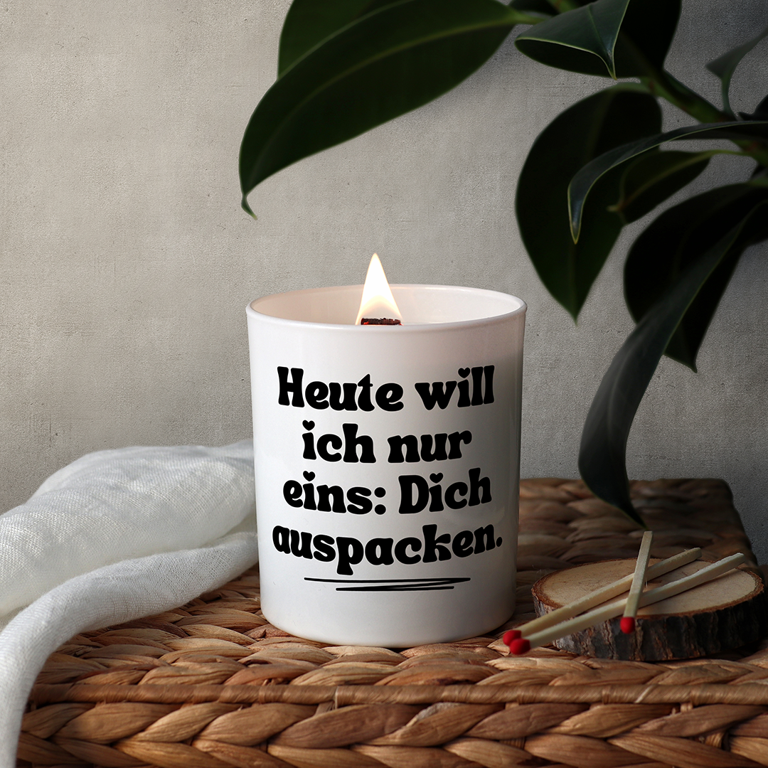 KDH  Duftkerze | Heute will ich nur eins: Dich auspacken.