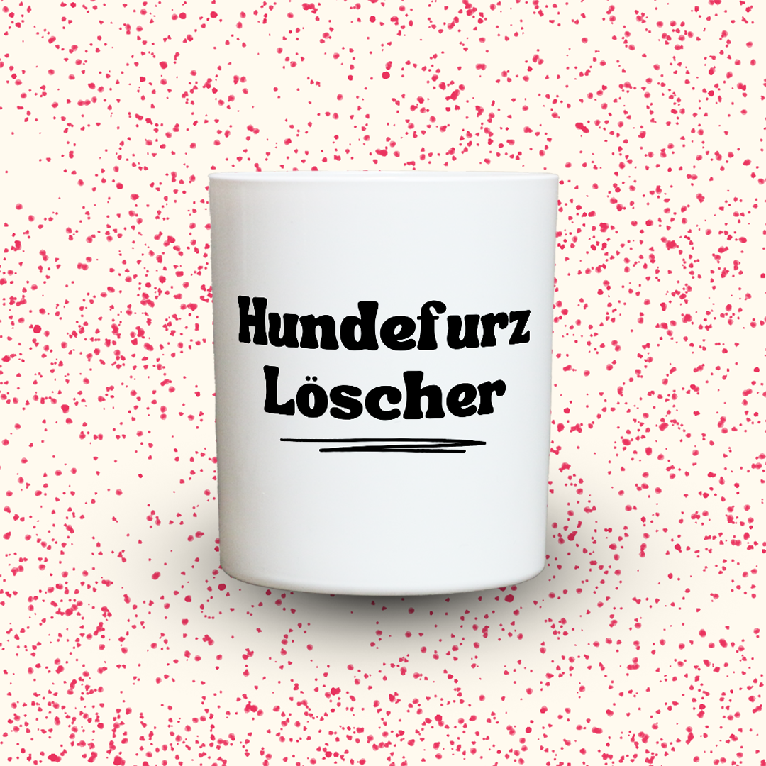Duftkerze „Hundefurz Löscher“ von Kerzen der Herzen, Sojawachs im Glas