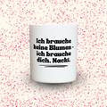 Duftkerze „Ich brauche keine Blumen – ich brauche dich. Nackt.“ von Kerzen der Herzen, Sojawachs im Glas