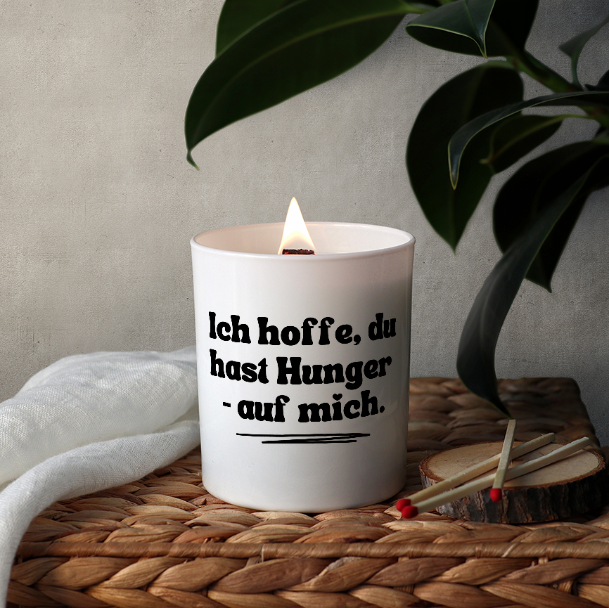 Duftkerze „Ich hoffe, du hast Hunger – auf mich.“ von Kerzen der Herzen – Bild 3
