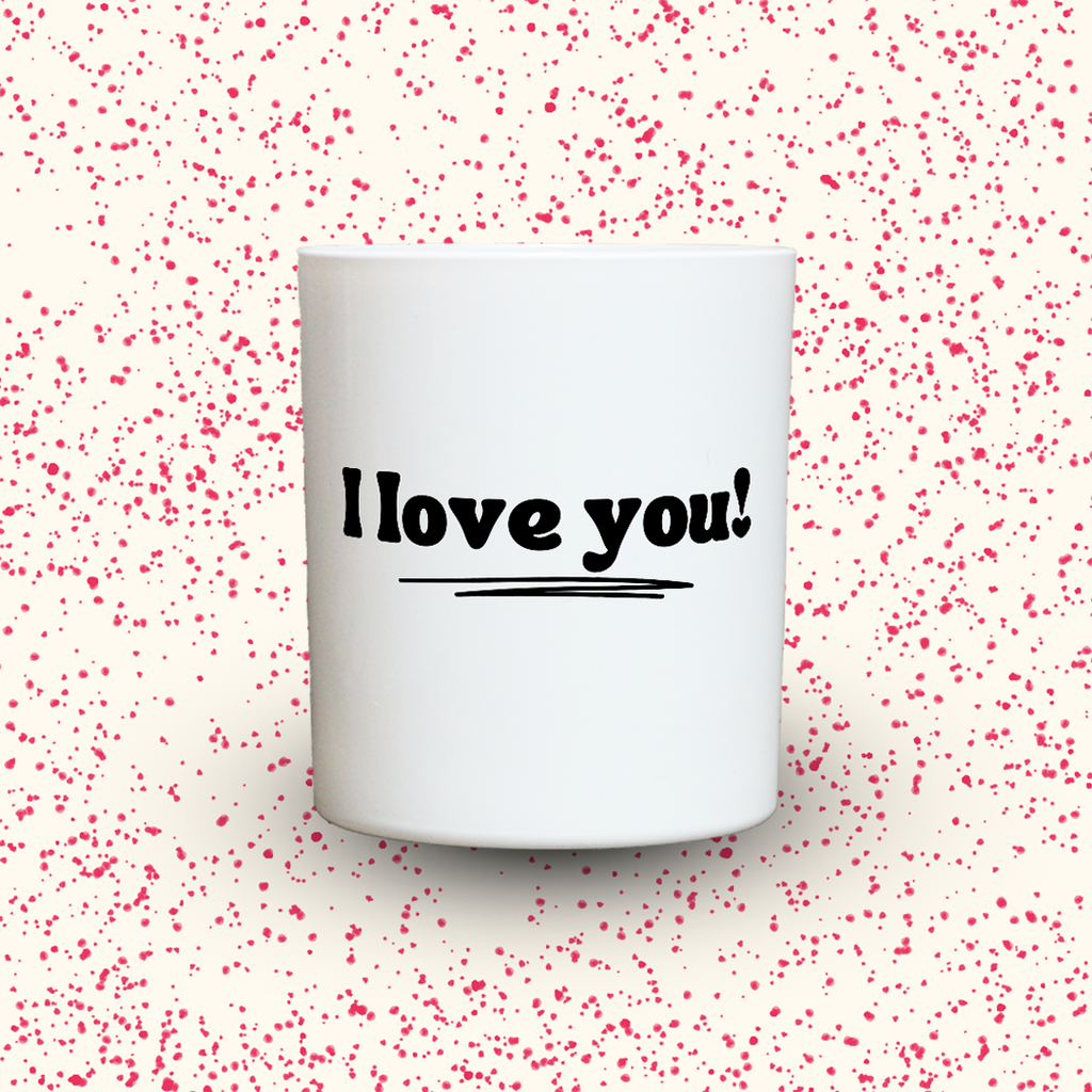 Duftkerze „I love you!“ von Kerzen der Herzen, Sojawachs im Glas