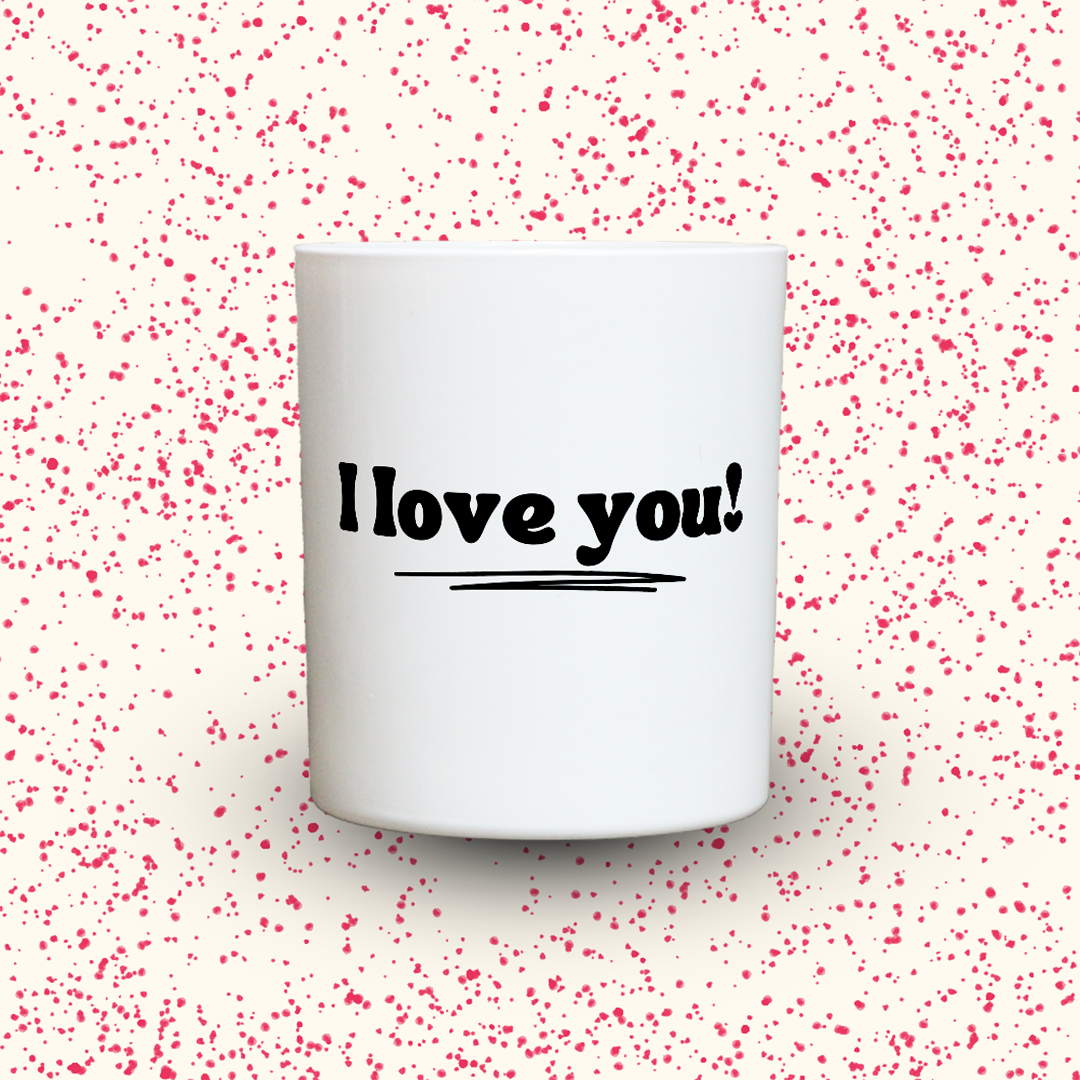 Duftkerze „I love you!“ von Kerzen der Herzen, Sojawachs im Glas