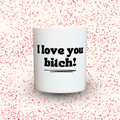 Duftkerze „I love you bitch!“ von Kerzen der Herzen, Sojawachs im Glas