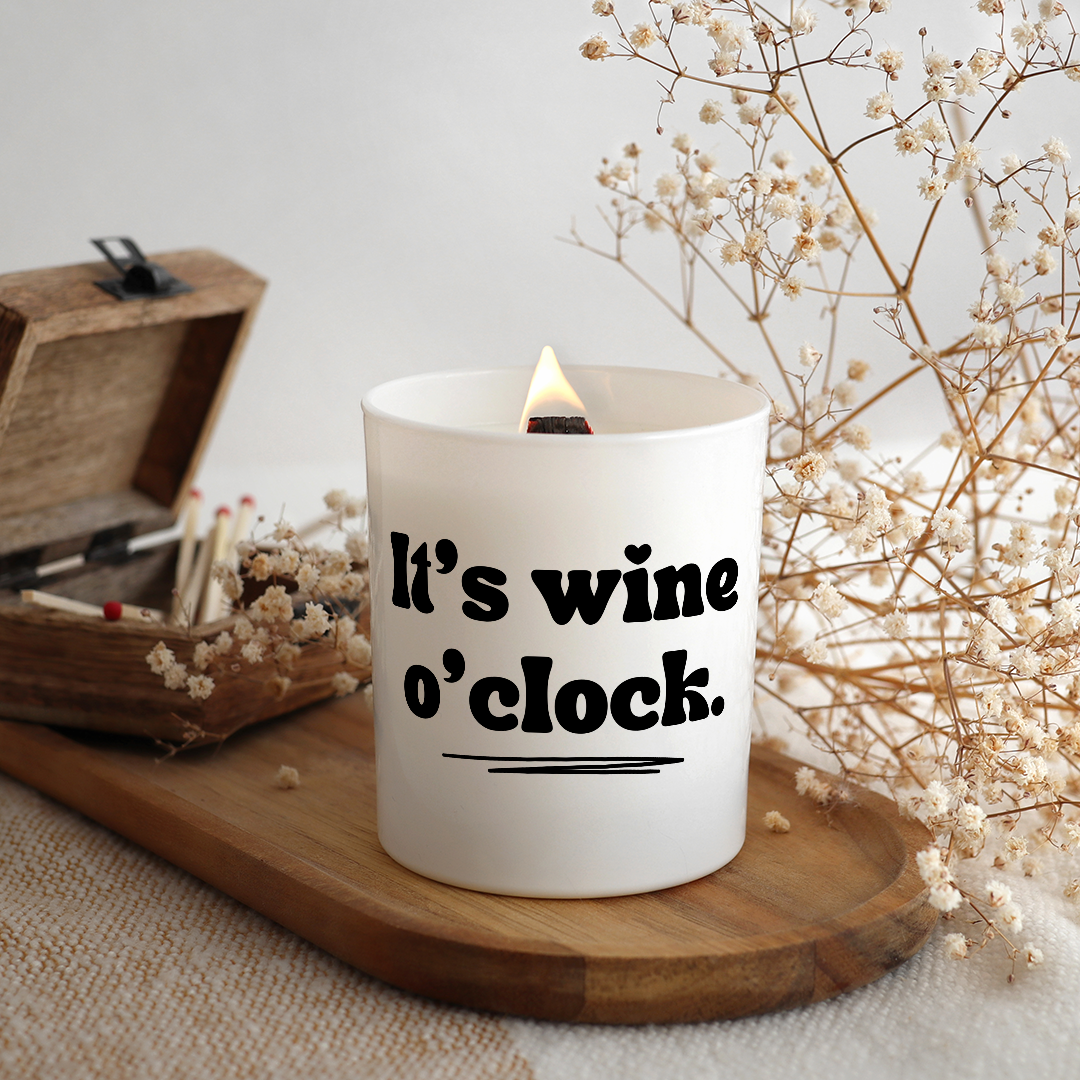 Duftkerze „It‘s wine o‘clock.“ von Kerzen der Herzen – Bild 2