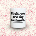 Duftkerze „Bitch, you‘re my soulmate.“ von Kerzen der Herzen, Sojawachs im Glas