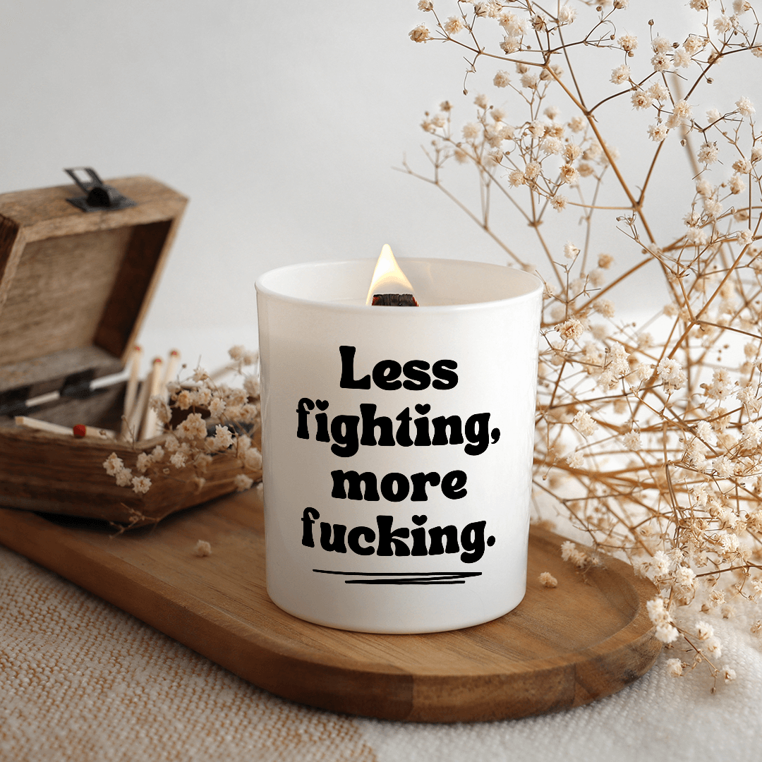 KDH  Duftkerze | Less fighting, more fucking.