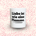 Duftkerze „Liebe ist wie eine Flamme.“ von Kerzen der Herzen, Sojawachs im Glas