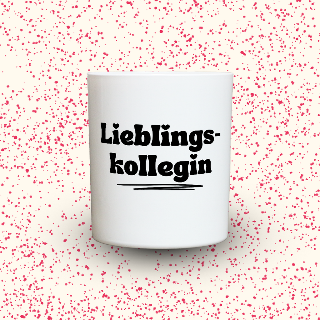 Duftkerze „Lieblingskollegin“ von Kerzen der Herzen, Sojawachs im Glas