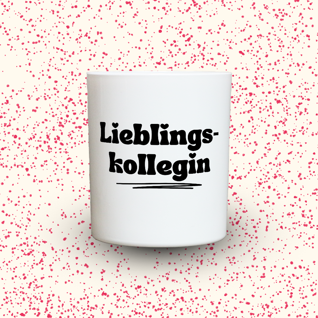 Duftkerze „Lieblingskollegin“ von Kerzen der Herzen, Sojawachs im Glas