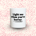 Duftkerze „Light me when you're horny.“ von Kerzen der Herzen, Sojawachs im Glas