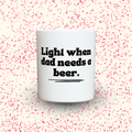 Duftkerze „Light when dad needs a beer.“ von Kerzen der Herzen, Sojawachs im Glas