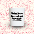 Duftkerze „Mein Herz brennt nur für dich.“ von Kerzen der Herzen, Sojawachs im Glas