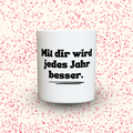 Duftkerze „Mit dir wird jedes Jahr besser.“ von Kerzen der Herzen, Sojawachs im Glas