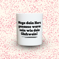 Duftkerze „Möge dein Herz genauso warm sein wie dein Glühwein!“ von Kerzen der Herzen, Sojawachs im Glas