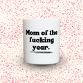Duftkerze „Mom of the fucking year.“ von Kerzen der Herzen, Sojawachs im Glas