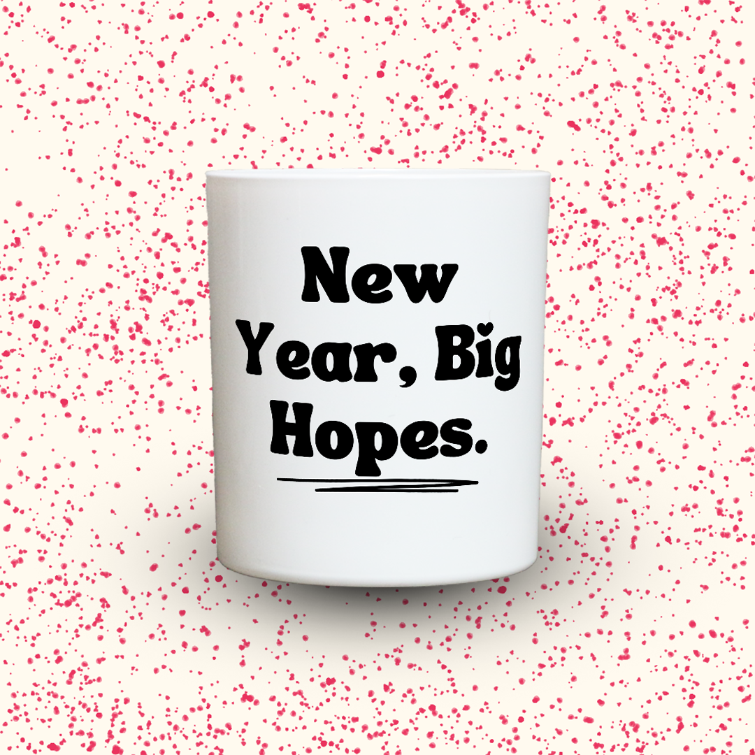 Duftkerze „New Year, Big Hopes.“ von Kerzen der Herzen, Sojawachs im Glas