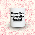 Duftkerze „Ohne dich wäre alles dunkel.“ von Kerzen der Herzen, Sojawachs im Glas