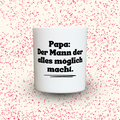 Duftkerze „Papa: Der Mann, der alles möglich macht.“ von Kerzen der Herzen, Sojawachs im Glas