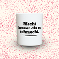 Duftkerze „Riecht besser als es schmeckt.“ von Kerzen der Herzen, Sojawachs im Glas