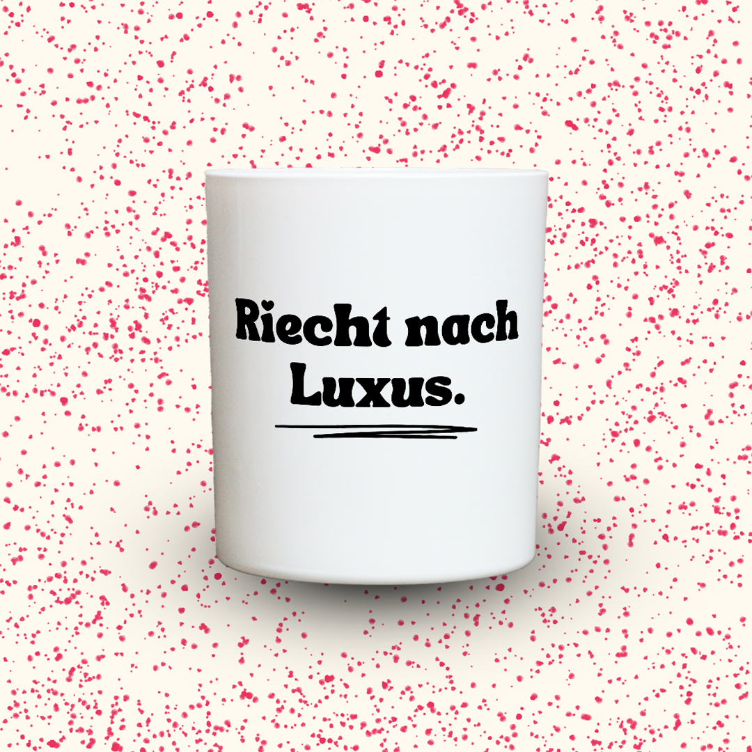Duftkerze „Riecht nach Luxus.“ von Kerzen der Herzen, Sojawachs im Glas