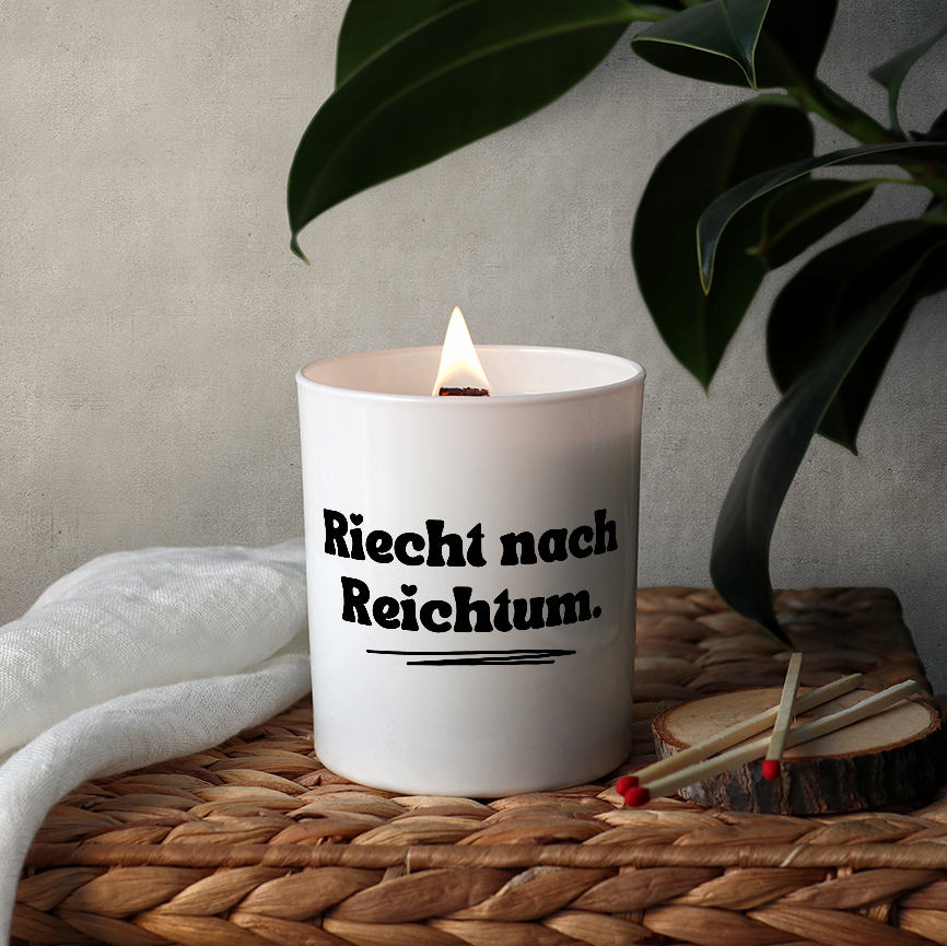 Duftkerze „Riecht nach Reichtum.“ von Kerzen der Herzen – Bild 3