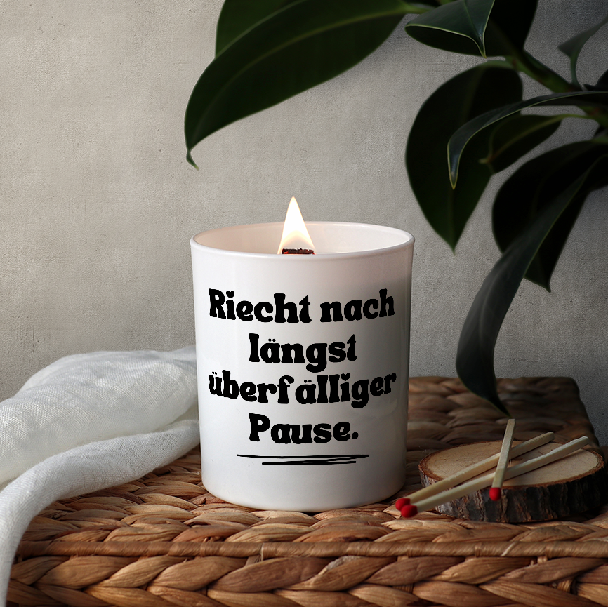 Duftkerze „Riecht nach längst überfälliger Pause.“ von Kerzen der Herzen – Bild 3