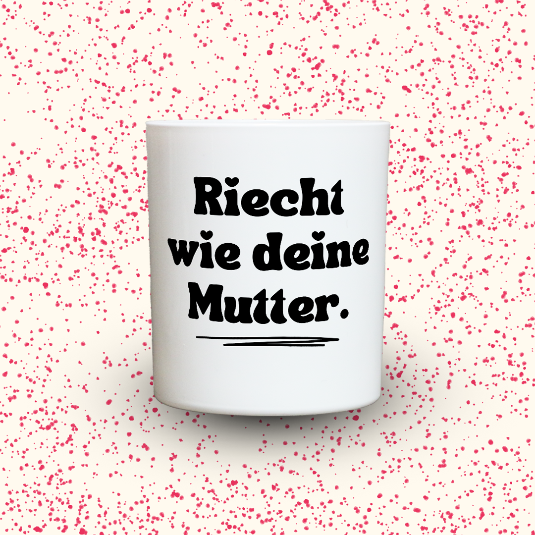 Duftkerze „Riecht wie deine Mutter.“ von Kerzen der Herzen, Sojawachs im Glas
