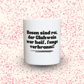 Duftkerze „Rosen sind rot, der Glühwein war heif, funge verbrannt!“ von Kerzen der Herzen, Sojawachs im Glas