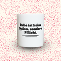 Duftkerze „Ruhe ist keine Option, sondern Pflicht.“ von Kerzen der Herzen, Sojawachs im Glas